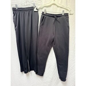 Boy's All In Motion black drawstring track athletic pants joggers  medium 8/10